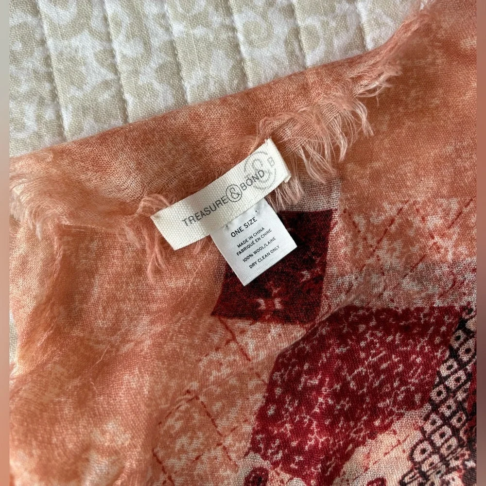 Oversized 100% Wool | Western Paisley Patchwork Floral Fringe Square Scarf Wrap